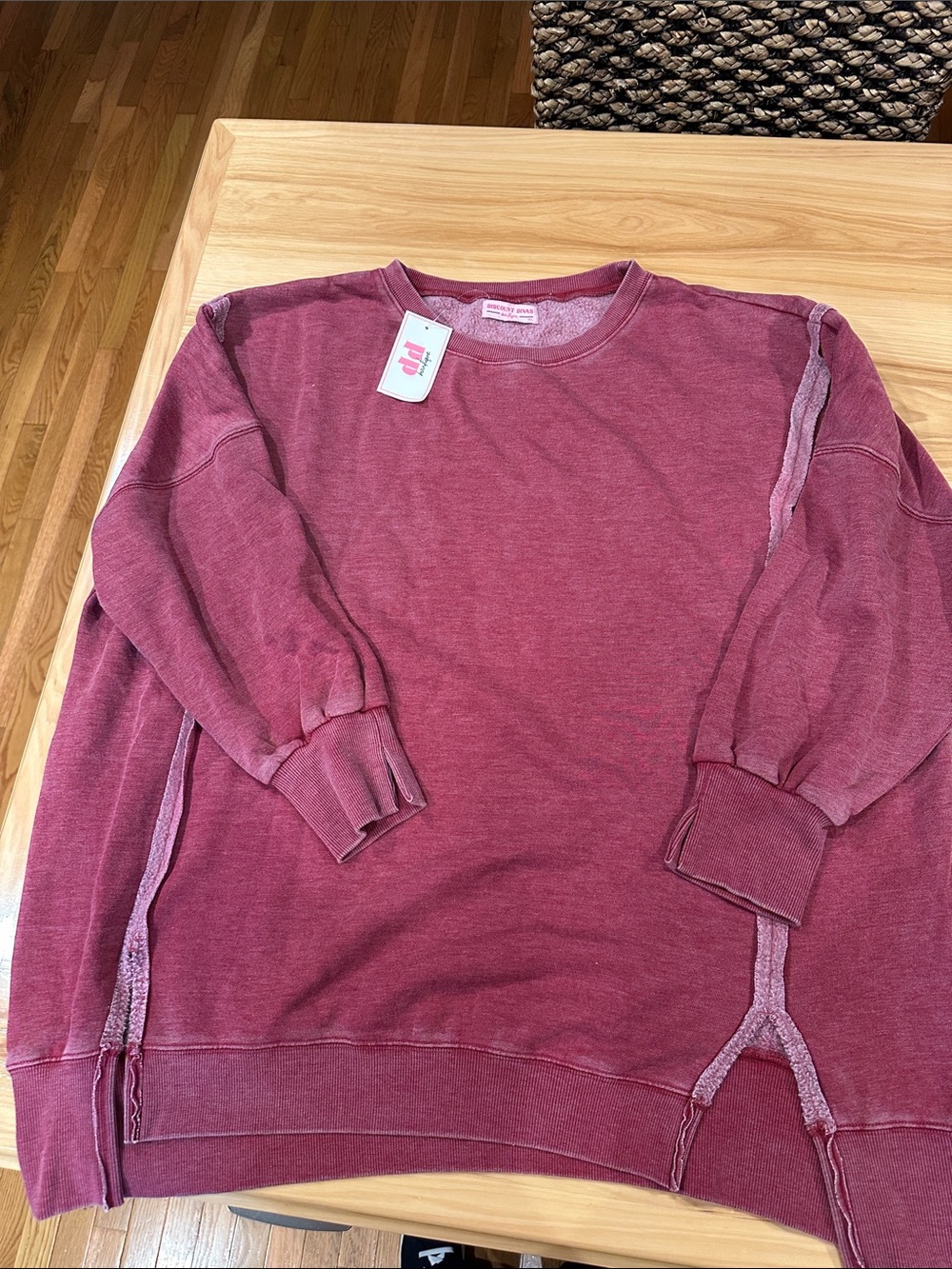 Exposed seam oversized sweatshirt - never worn - with tags